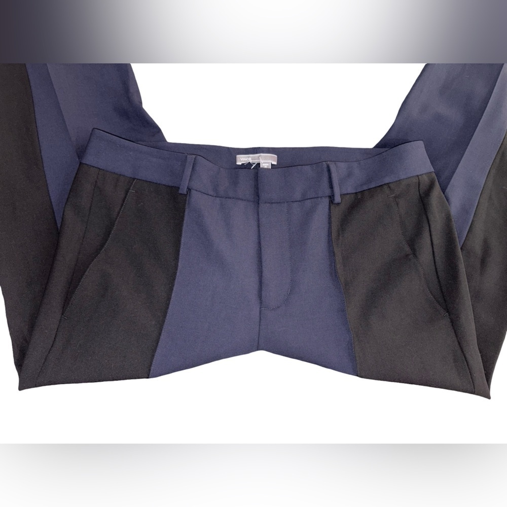 Vince Wool Blend Contrast Panel Slim Ankle Pants Size 8 NWT - Picture 6 of 13